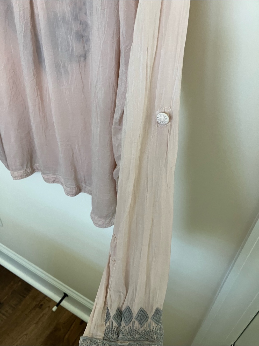 Johnny Was Blush Embroidered Floral Tunic - Picture 8 of 9